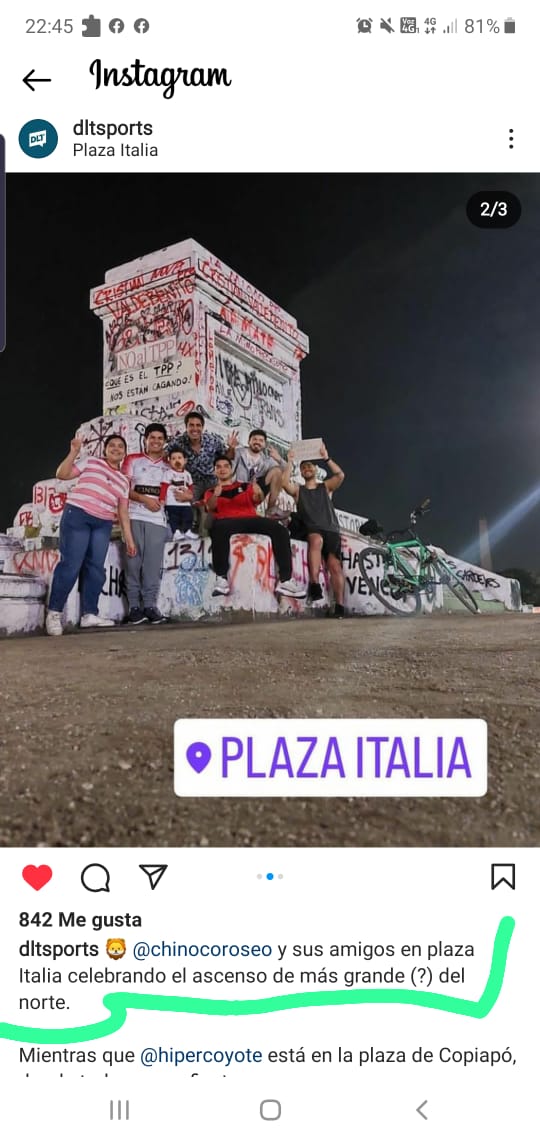 pipealboadict0's tweet photo. Gracias @canal13  y @chilevision  por NO decir nada del Ascenso de #ClubDeportesCopiapó hasta cuando el Centralismo en el Fútbol Chileno Somos de Primera duela a quien le duela hasta en Plaza Italia celebraron y ustedes NO dijeron nada sobre ese partido @deportes13 @TNTSportsCL https://t.co/2Gv6ptYlMS