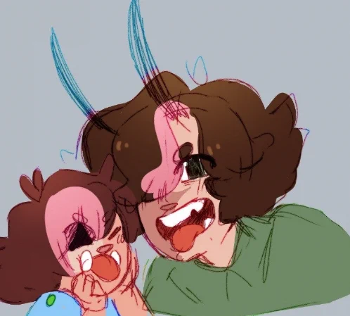 using my art cuz its easiertwo comfort characters from recent hyperfixations!! life! grian and c! tubbo (+michael)  