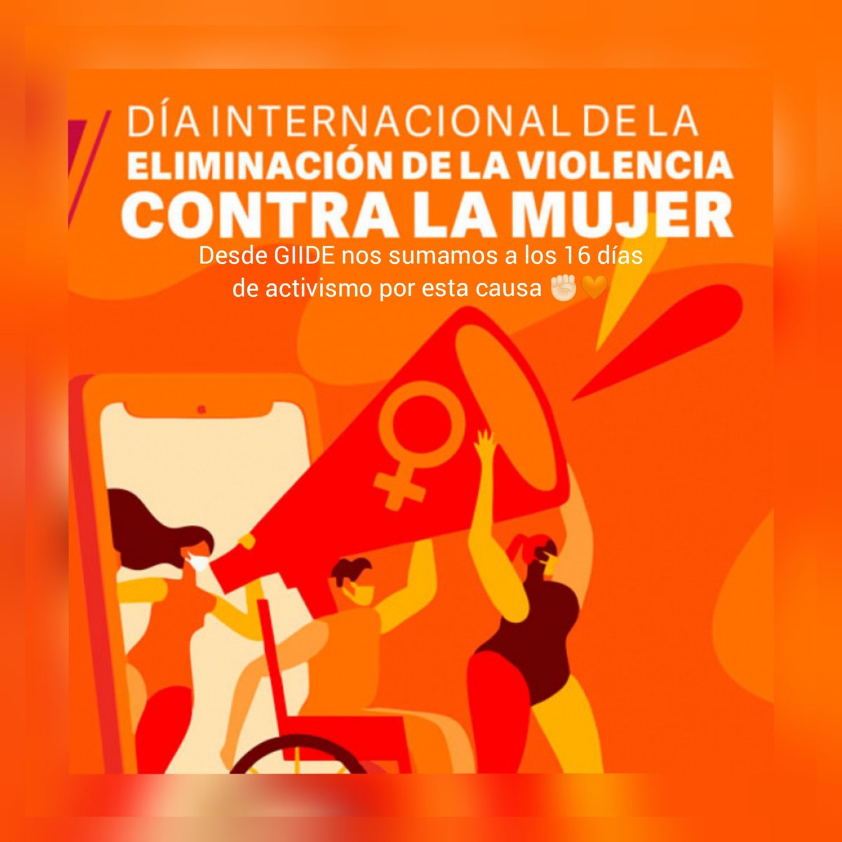 GIIDEcuador's tweet photo. Desde #GIIDE nos sumamos a los 16 días de activismo por esta causa. ✊🏻🧡
#25N #PintaDeNaranja #ViolenciaDeGénero https://t.co/zZtQwd8flh
