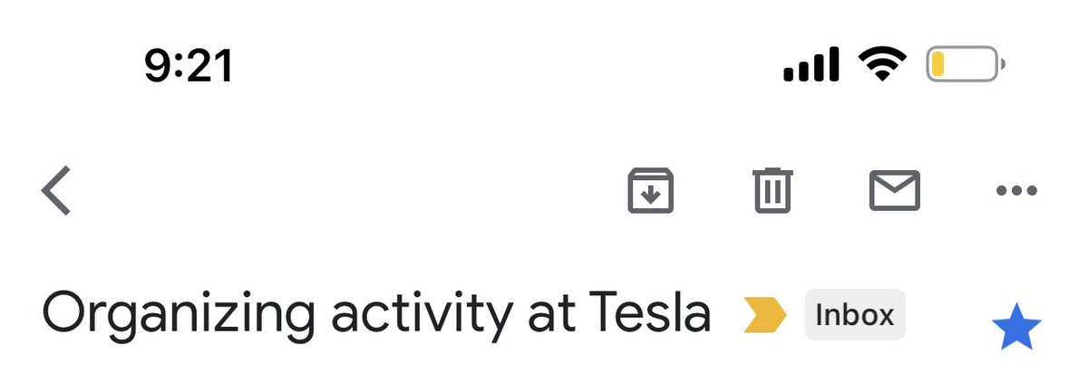 Hey <a href="/elonmusk/">Elon Musk</a> I’ve received this email from a disgruntled employee of yours  looks like some of your workers want to talk to me about forming a Union!… let’s see how their freedom of speech will be heard oh for sure I responded 😂 #AlllaborWinter ✊🏽