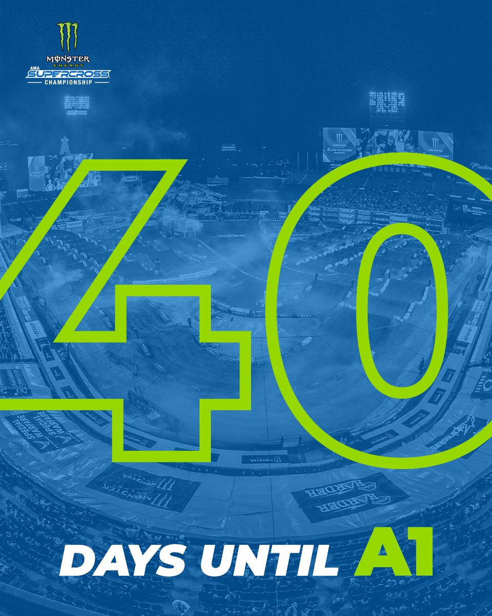 4️⃣0️⃣ Days until 🅰️1️⃣

#SupercrossLIVE #SuperMotocross