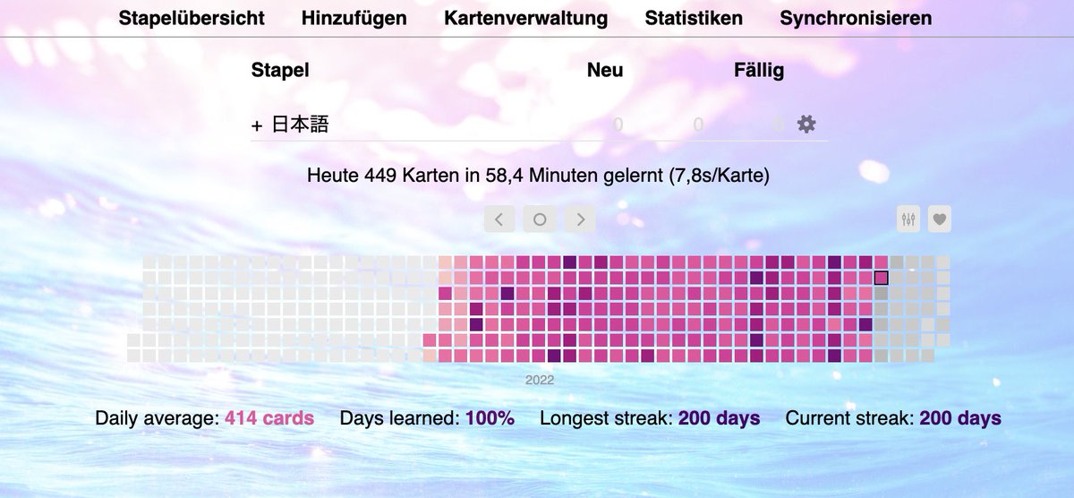 200 days of Anki ✨🇯🇵 #langtwt