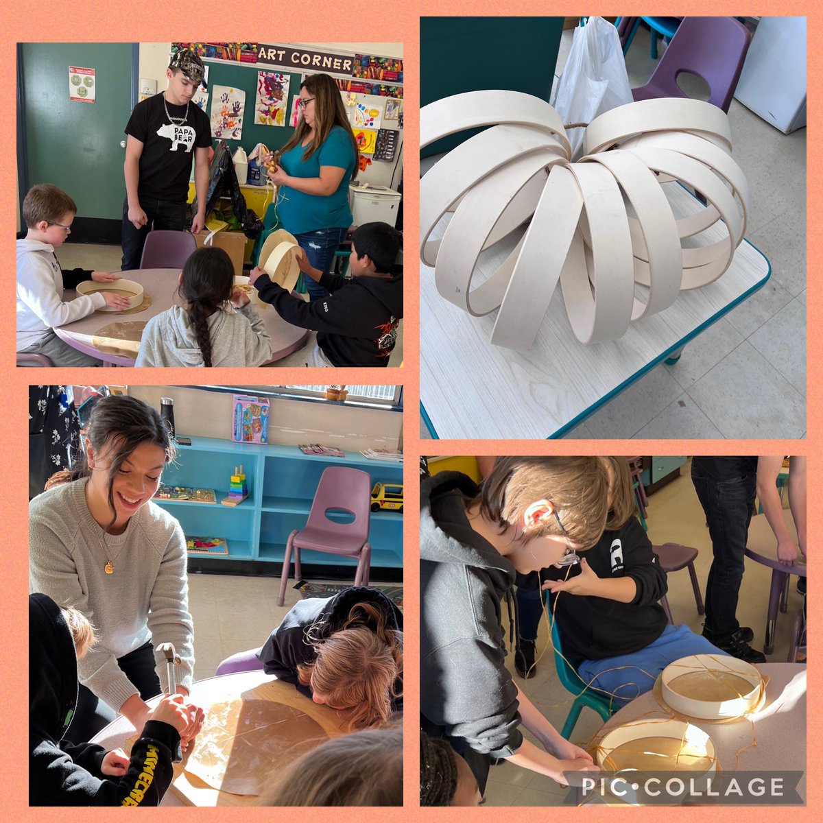 Rochester is making drums this afternoon with Indigenous Ed youth workers and elders - partnership with <a href="/MaillardSchool/">Maillard Middle School 43</a>