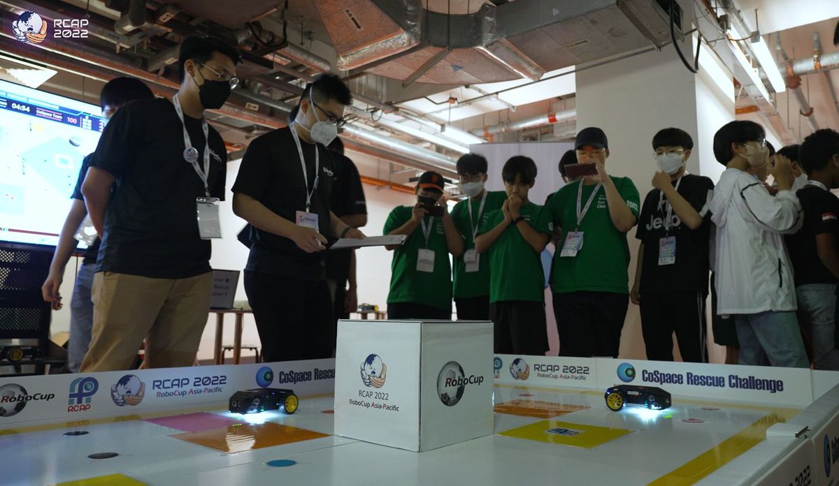 RoboCupAP's tweet image. 𝗥𝗖𝗔𝗣 𝟮𝟬𝟮𝟮 𝗖𝗼𝗦𝗽𝗮𝗰𝗲 𝗙𝗶𝗻𝗮𝗹𝘀 (𝟳)

#RoboCup #RCAP #rcap2022 #RCAPacademy #cospace #CoSpaceRobot #EduTECHAsia #singapore #ai #robots #cs #computerscience #future #autodriving #Rescue #ADC #AutoDriving #Challenge #Tesla #Travel #Education