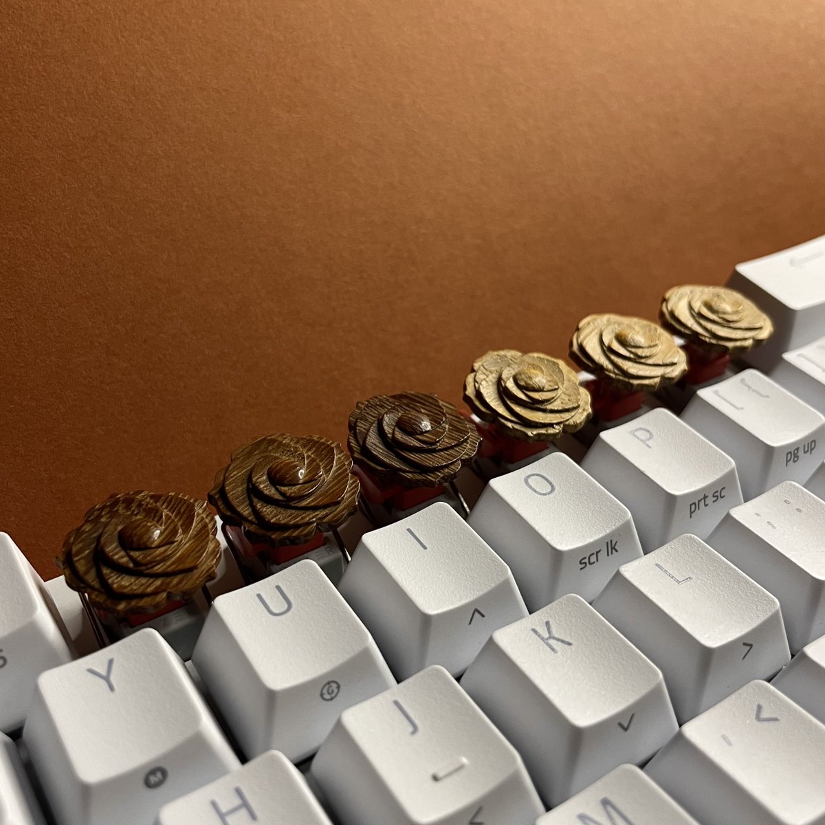 自作キーキャップ 桜吹雪 キートップ 春 花弁 Artisan keycap