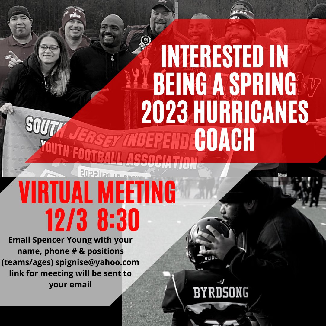 🏈🏆💪🏾💪🏻If you’re interested in coaching Spring football make sure you’re at this meeting!! #SJIYFA #hardworkdedication #authenticity