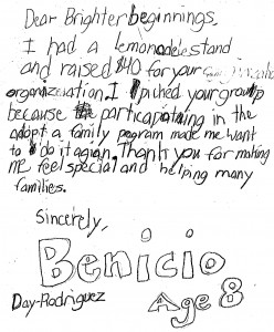 Thank YOU, Benicio! Well Done! 
 
Check out our Adopt A Family Program, now open until November 30.
brighter-beginnings.org/get-involved/a…
