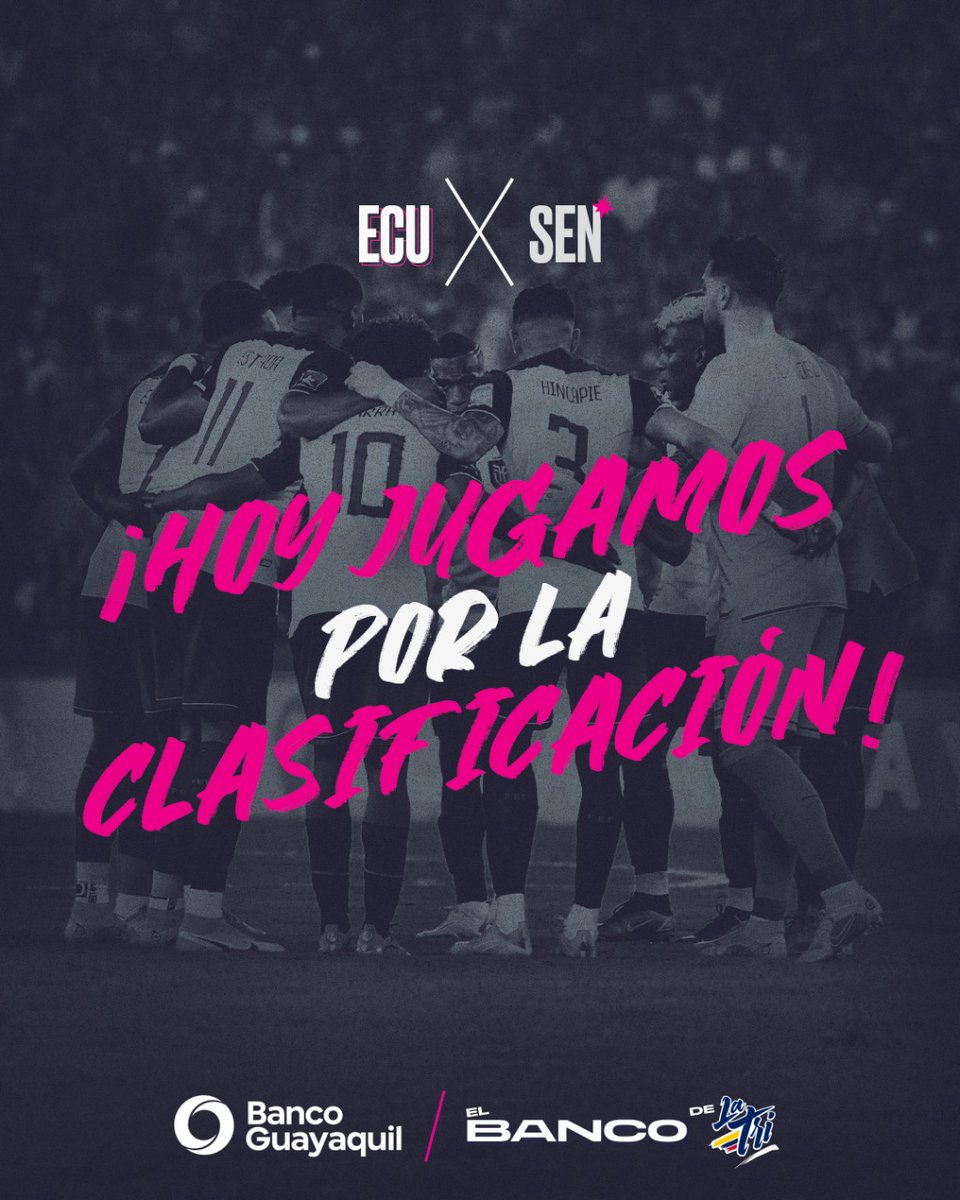 BancoGuayaquil's tweet photo. ¡Hoy los ecuatorianos 💛💙❤️vamos a dejarlo TODO! 11 en la cancha y 18 millones desde el banco alentando a @latri. Hoy más que nunca TODOS JUNTOS SOMOS #ElBancoDeLaTri 🇪🇨 https://t.co/g55beQL4Ab