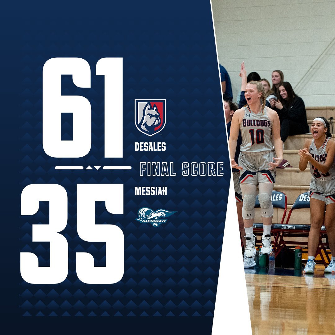 DEFENSE. DEFENSE. DEFENSE. 😤
The dawgs beat 21st ranked Messiah tonight 61-35. 
We are back in Billera on Wednesday night for the first MAC Freedom game of the season.