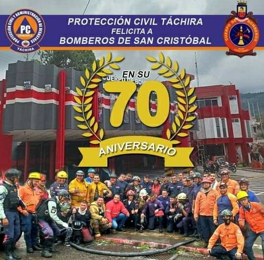PCivilTachira's tweet photo. #bomberossc
Felicidades en su 70 Aniversario
https://t.co/HL7iUUg6yp
@PCivil_Ve @cperezampueda @bomberossc1952 @DGNBEnLinea https://t.co/2QUAEuzp7h