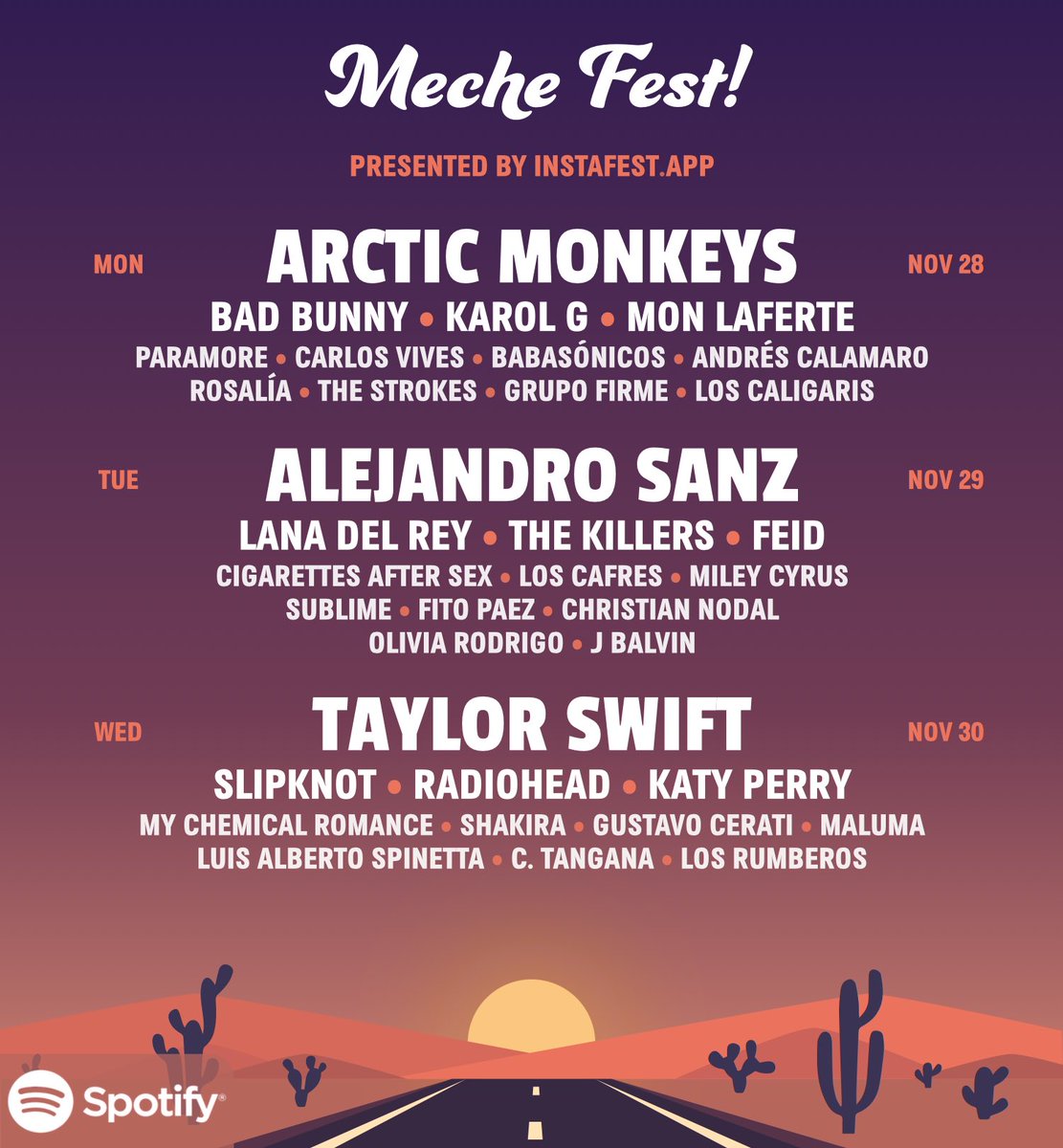 Check out my music festival lineup!