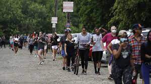 Tell me again why voting has to be so hard. And why we can’t all vote by mail. (Photo from NPR-Georgia voters)