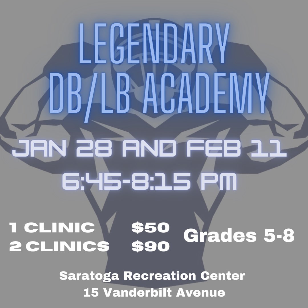 Registration is now open! legendarysportstraining.com #saratogacounty #saratogasprings #youthfootball #Americanfootball