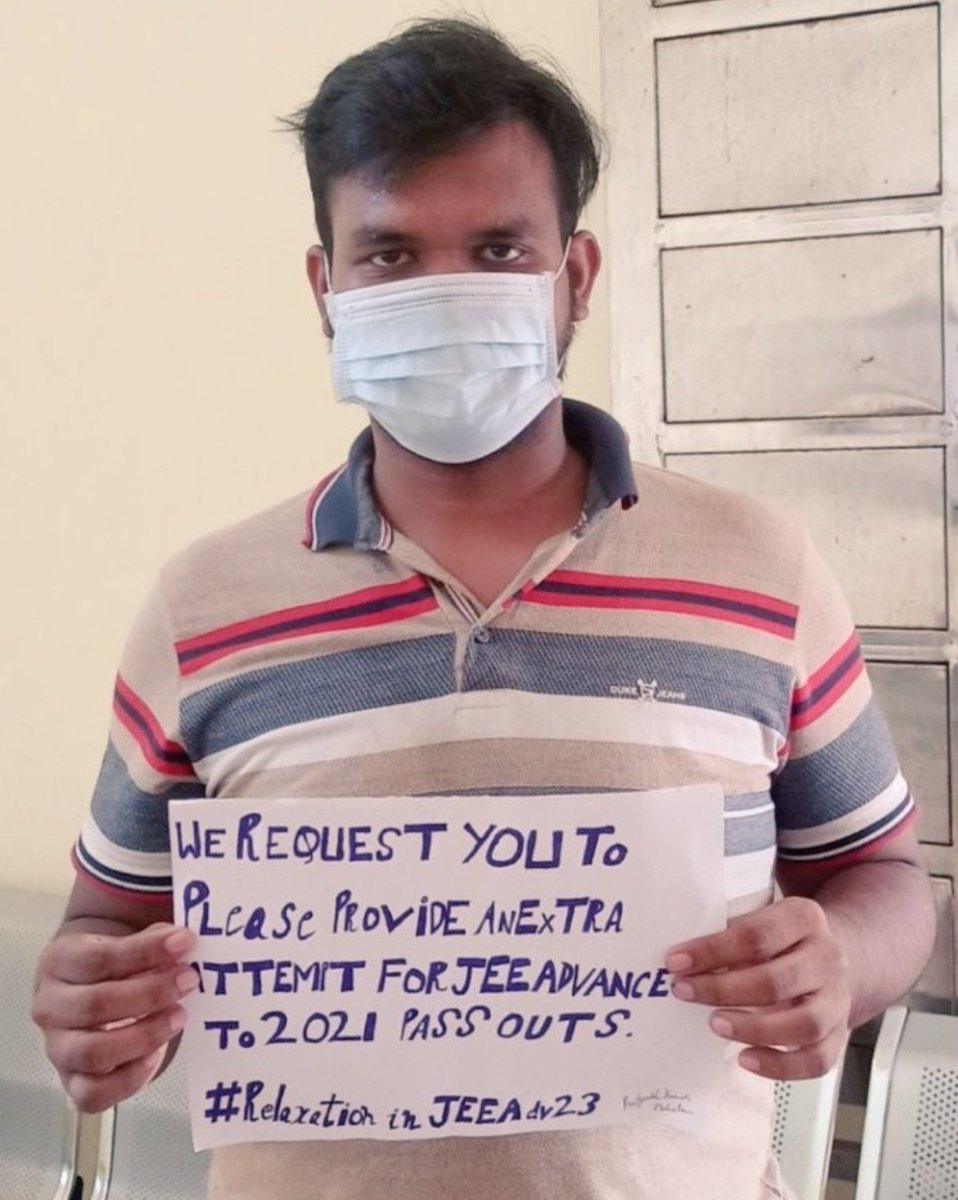 avi15z_'s tweet photo. #2021PassoutWantJEEAdv23
#jeeadvance2023
Please remove the consecutive year criteria for us in 2023. Please give us your lost one chance back.pls 🙏
@iitdelhi
 @IITGuwahati @iitmadras @Director_IITR @IITKgp @IITKanpur @nitrourkela @NITJaipur
@EduMinOfIndia @iitbombay  @iitmadras https://t.co/r6E3816ufo