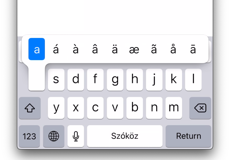 Does anyone know why iOS offer these accents when using hungarian keyboard layout? First and second is OK but from there I don't really get it.