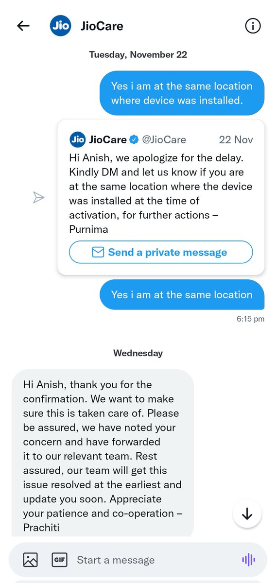 anishgera's tweet photo. @JioCare Still no body has come up to receive the device. Again i called to customer care they just close the request which was opened since long but no response from anyonce from JIO. https://t.co/mRAxhQl03P