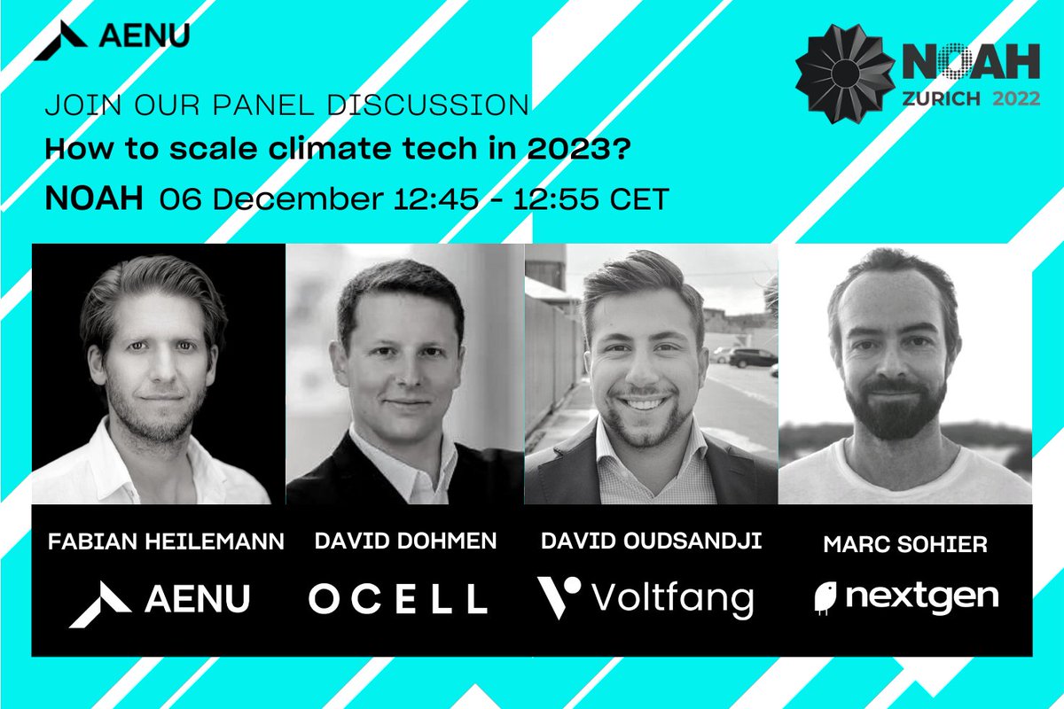 AENU (@aenu_impact) on Twitter photo 👀 Are you going to <a href="/NOAHConference/">NOAH Conference</a>? Join us for our panel discussion at NOAH: “How to scale #climatetech in 2023” hosted by <a href="/HeilemannFabian/">Fabian Heilemann</a> with <a href="/Voltfang1/">Voltfang</a> <a href="/nextgenfoods/">Next Generation Foods</a> & OCELL👉 Don’t have your ticket yet? Secure yours now: lnkd.in/evCbdJZn
#impactinvesting #startups 👀 Are you going to <a href="/NOAHConference/">NOAH Conference</a>? Join us for our panel discussion at NOAH: “How to scale #climatetech in 2023” hosted by <a href="/HeilemannFabian/">Fabian Heilemann</a> with <a href="/Voltfang1/">Voltfang</a> <a href="/nextgenfoods/">Next Generation Foods</a> & OCELL👉 Don’t have your ticket yet? Secure yours now: lnkd.in/evCbdJZn
#impactinvesting #startups