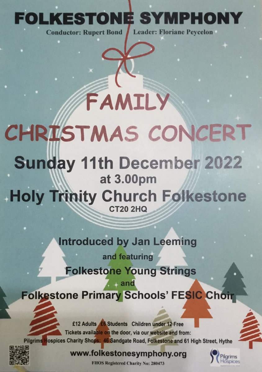 FolkestoneSymph's tweet photo. A taste of Nutcracker, Sleigh Ride, Christmas carols, Superman and much more!  Tickets at the door, under 12s free. #localmusic #folkestonemusictown #FOLKESTONE https://t.co/NShOGqz0MF