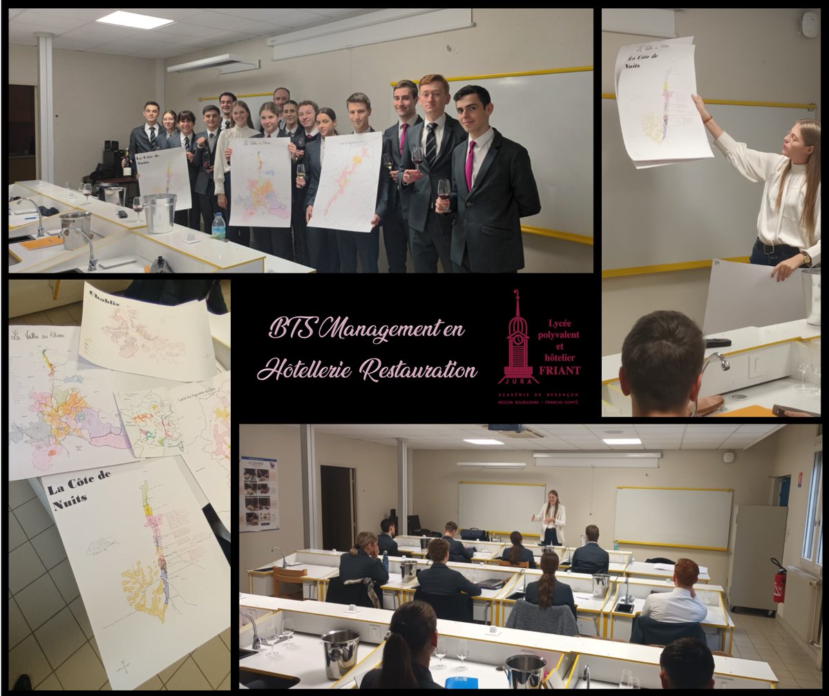 Intervention de Lucine GOUTAUDIER au lycée, sommelière au 1947 à Courchevel, ce lundi 28 novembre avec les 2 BTS MHR Option A dans le cadre des cours de Bar-Sommellerie. Échange passionné et passionnant d'un monde très captivant, celui du vin.