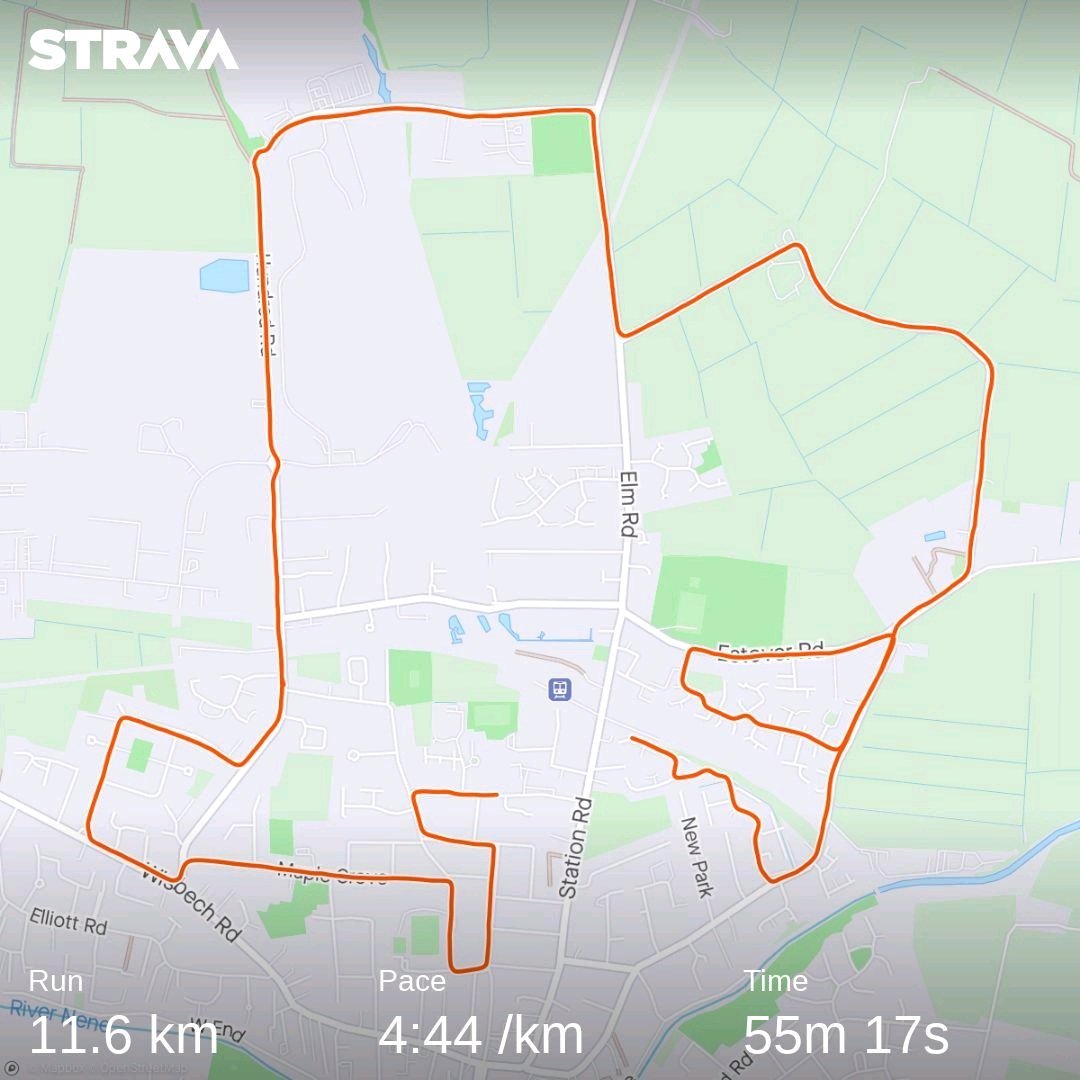 Nice to have a slightly drier day. BG a little high before start but a bit too much iob for my liking to be safe too. So a couple jellybabies and off for the quick loop.