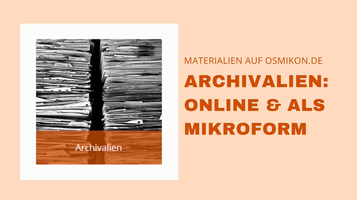 🧽🫧 Wir haben unsere Archivalien-Sammlung auf #osmikon aufpoliert! Neben empfehlenswerten Online-Sammlungen finden Sie dort relevante Mikroformen aus dem Bestand der @bsb_muenchen mit #Osteuropa-Bezug. Nutzung geht ganz einfach über Fernleihe. osmikon.de/materialien/ar…