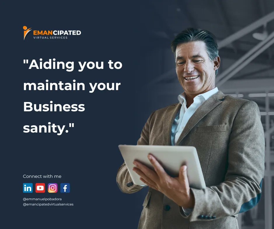 EmmanPobadora's tweet photo. Aiding you to maintain your business sanity 🚀🚀🚀

#valuablecontent #value #consistency #consistent #beprofitable #ContentMarketing #EmancipatedVirtualAssistant #EVS 
#filipinovirtualassistant #virtualassistantph
#VAPH #VirtualAssistant #VirtualAssistantPH
#GraphicDesign https://t.co/xjx8rpIOw5