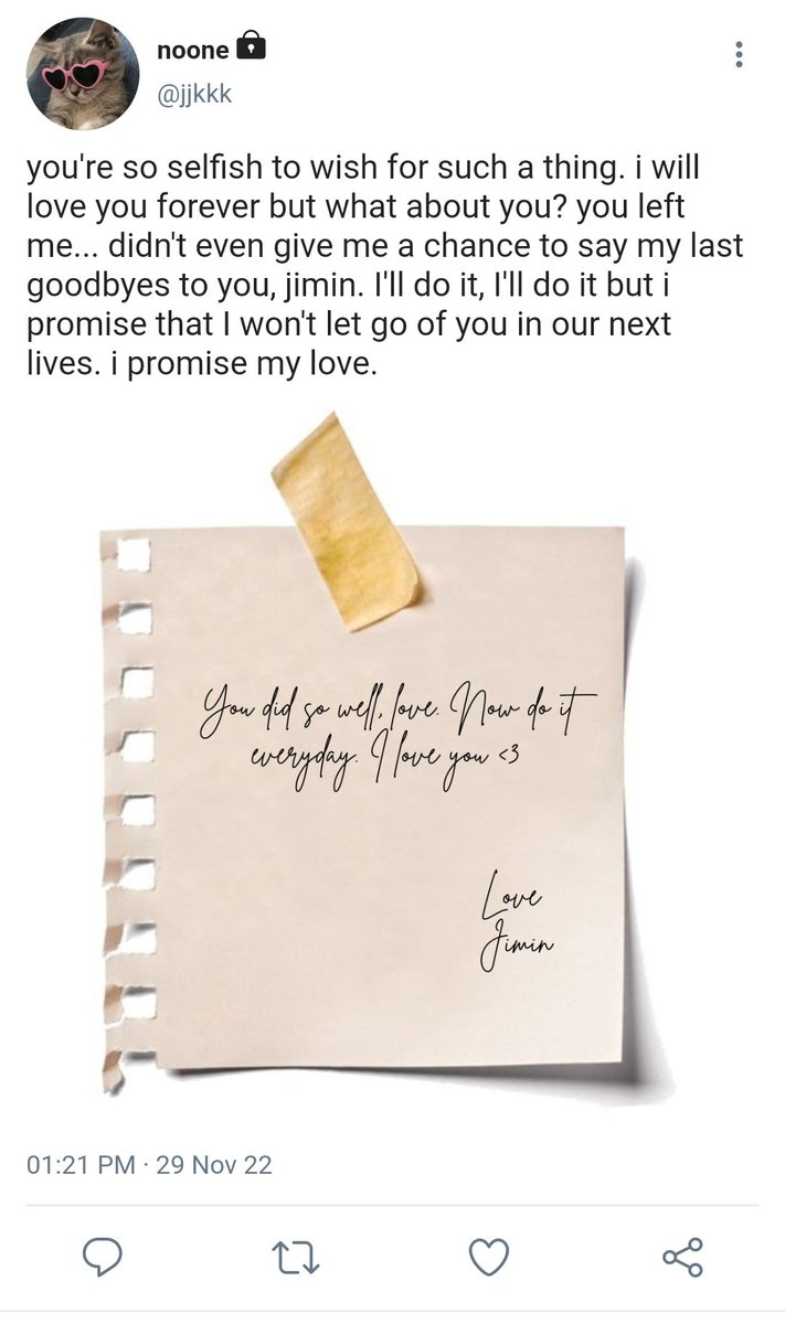 glamtopjm's tweet photo. ✧ ˚ · . 𝒀𝒐𝒖𝒓 𝒍𝒐𝒗𝒆 𝒊𝒔 𝒂𝒍𝒊𝒗𝒆

a #jikookau where, life wasn't kind enough to let them say their last goodbyes to each other https://t.co/h6gUvKO9yz