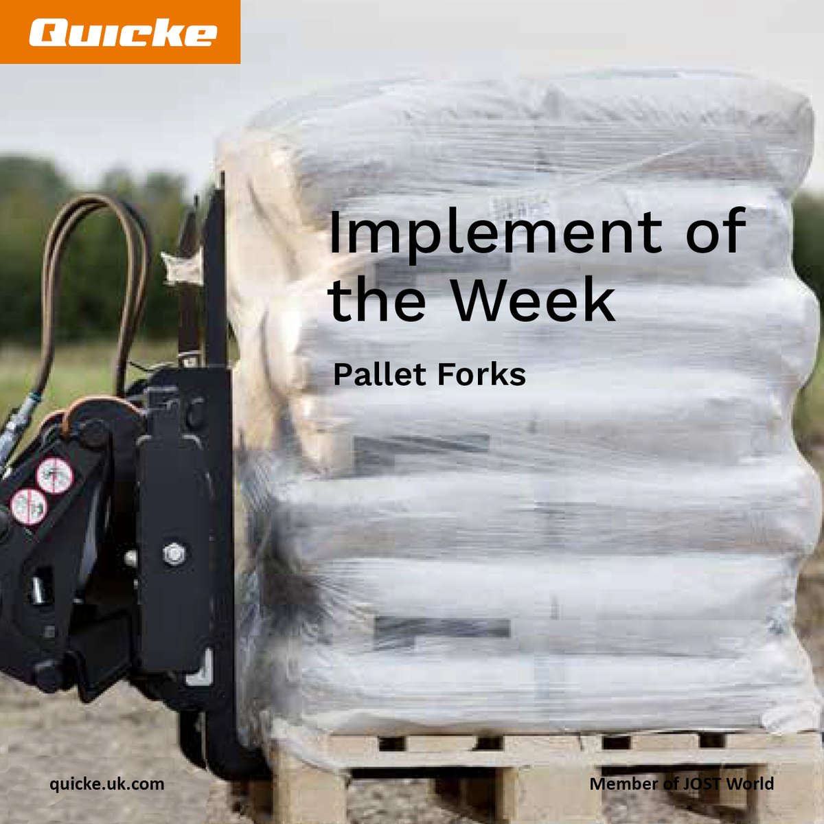 Quicke_UK's tweet photo. Implement of the Week: Pallet Forks
With plenty of accessories to meet your specific needs and tasks, give you maximum productivity and comfort.
To find out more visit: https://t.co/QGmvzNhXRK
Ask your dealer for a Quicke
#quicke #implements #palletfork #ImplementOfTheWeek https://t.co/sTF8kjj05q