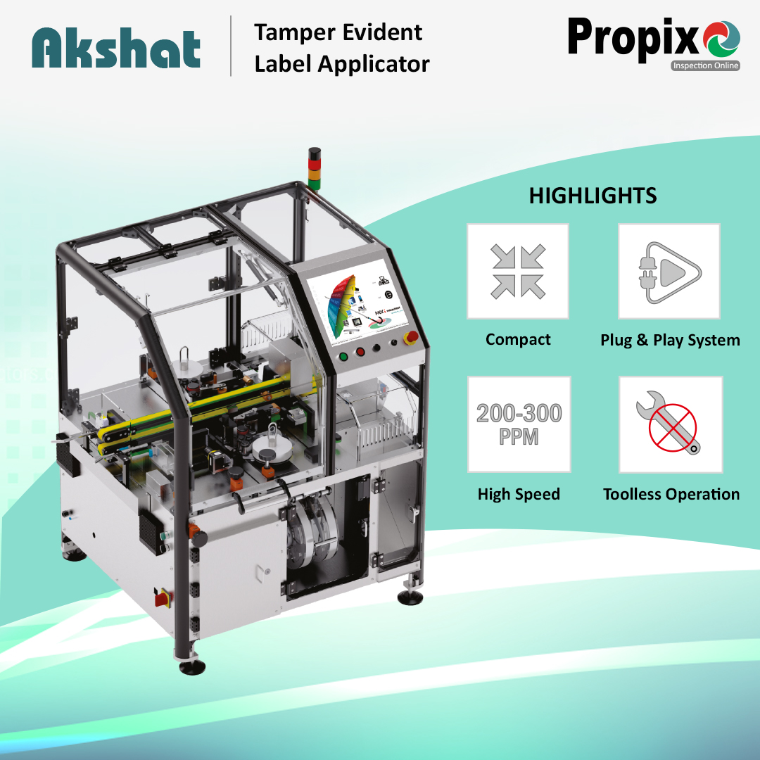 PropixTech's tweet photo. The world's most compact and efficient tamper evident labeling system.
Click https://t.co/Yxap8737sr to know more.
#Propix #Akshat #Tamper-evident #EU_Guidelines https://t.co/aLIICGS8Rj