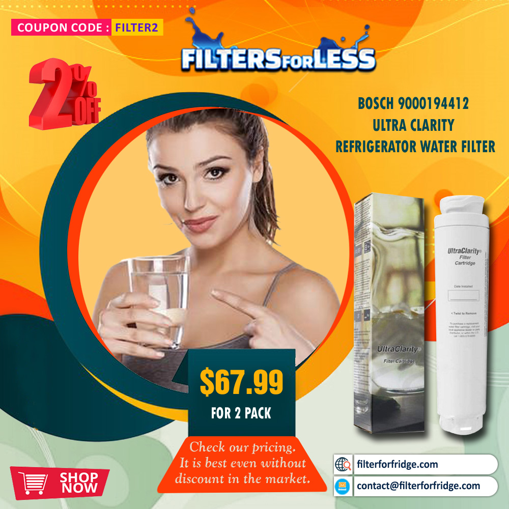 filterforfridge's tweet photo. Bosch 9000194412 Ultra Clarity Refrigerator Water Filter, 2-pack
$67.99

Visit https://t.co/Xw9t5mDajh to buy best refrigerator water filter for your home.
#filterforfridge #waterfilter #water #cleanwater
#waterfpurifier #purewater #watertreatment
#watertreatmentsolutions https://t.co/2QTpTAJWkm