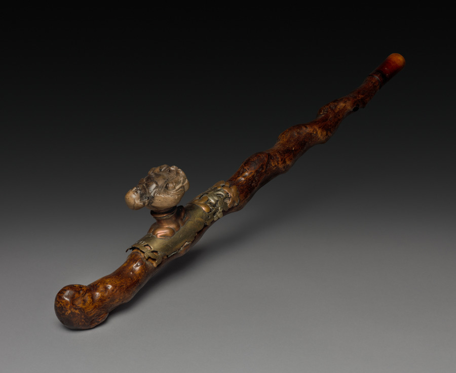 ClevelandArtBot's tweet photo. Opium Pipe; wood and ivory, 1800s | 1947.603 https://t.co/DCtTSrXjY6