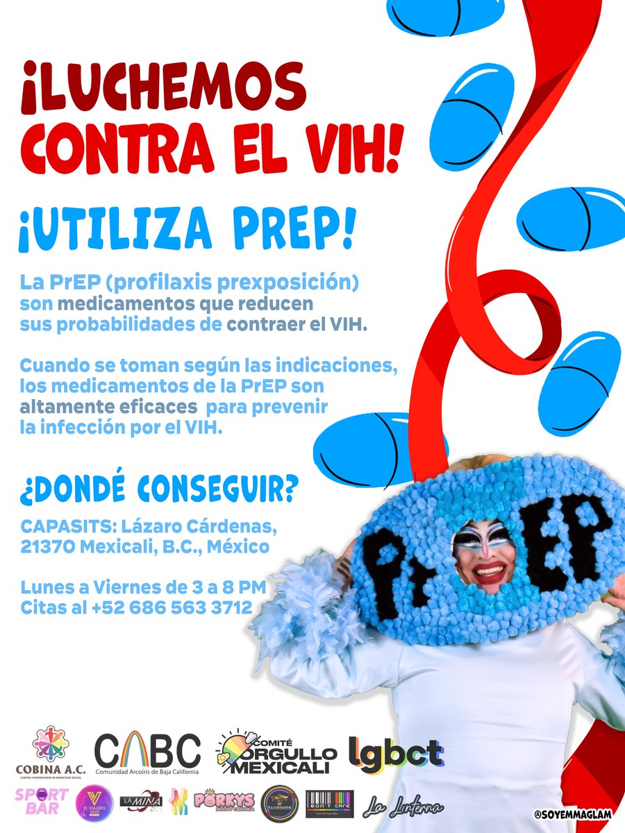Cómo ya les he contado en #Mexicali ya se puede acceder a #LaPrEP por medio de la <a href="/SSalud_mx/">SALUD México</a> en #CAPASITS 
.
Si formas parte de la comunidad:
🏳️‍🌈 Gay
🏳️‍⚧️ Trans 
Bisexual 
Trabajo sexual (mujeres y hombres)
Migrante 
.
Esta información les puede servir.