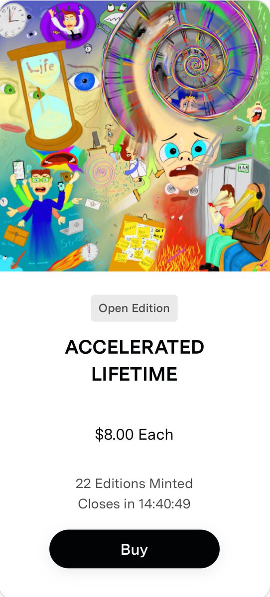 Gm Friends ☕️☀️

Woke up with the “Digital Collab” still driving in the right direction 🚀🚀🚀

Update: 
GROOVING LIFESTYLE 
10/30 remaining
ACCELERATED LIFETIME 
22 minted

Curated by @artrigon 
LFG🚀🚀🚀🚀
Links in comments 

#NFTs #nftarti̇st