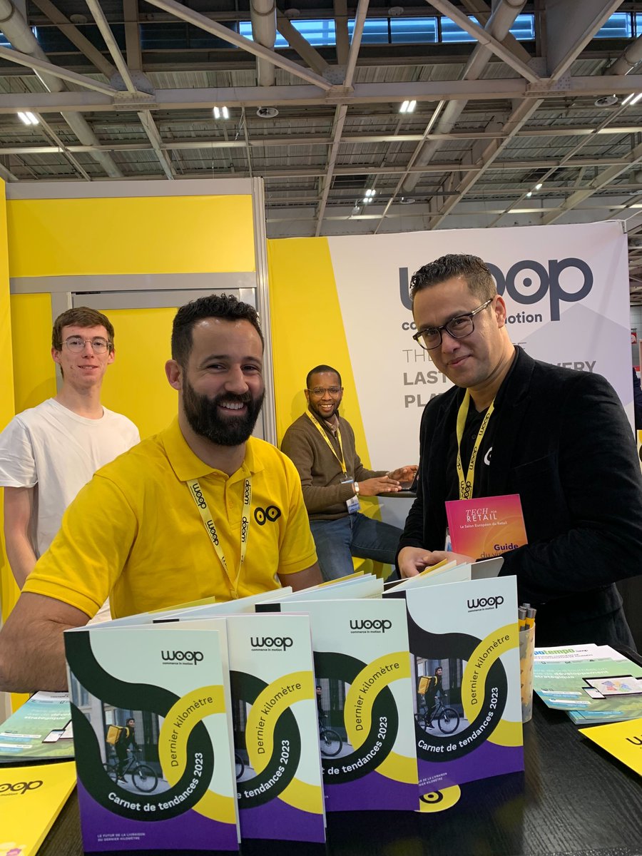 letswoopit's tweet image. Jour 2 💪 La team du jour vous attend nombreux au salon @TechforRetail Stand D44 !
@letswoopit @Mapotempo #dernierkilomètre #supplychain #transport