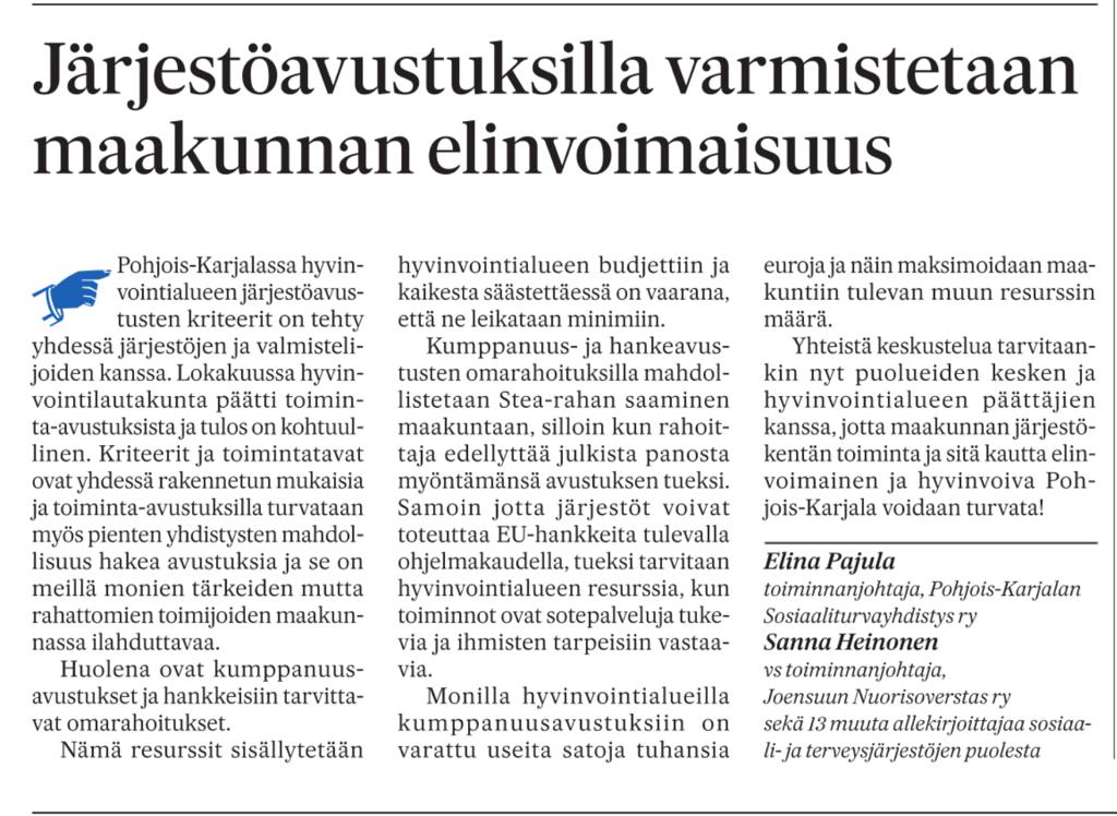 #järjestöavustukset keskiössä! #hyvinvointialue @PKSotu @MaaritaM <a href="/SOSTE10/">SOSTE Suomen sosiaali ja terveys ry</a> <a href="/HahlWeckstrom/">Anita Hahl-Weckström</a> <a href="/riittasarkela/">Riitta Särkelä</a> <a href="/AnneKnaapi/">Anne Knaapi</a> <a href="/LauraMeriluoto/">Laura Meriluoto</a> <a href="/JuhaMustonen/">Juha Mustonen</a> @merjamakisalo <a href="/PKkansanterveys/">PK kansanterveyden keskus</a> <a href="/miljkarj/">Milja Karjalainen</a> <a href="/TiinaSivonen/">Tiina Sivonen</a> <a href="/VeliMattiAhtiai/">Veli-Matti Ahtiainen</a> @ni_lindberg