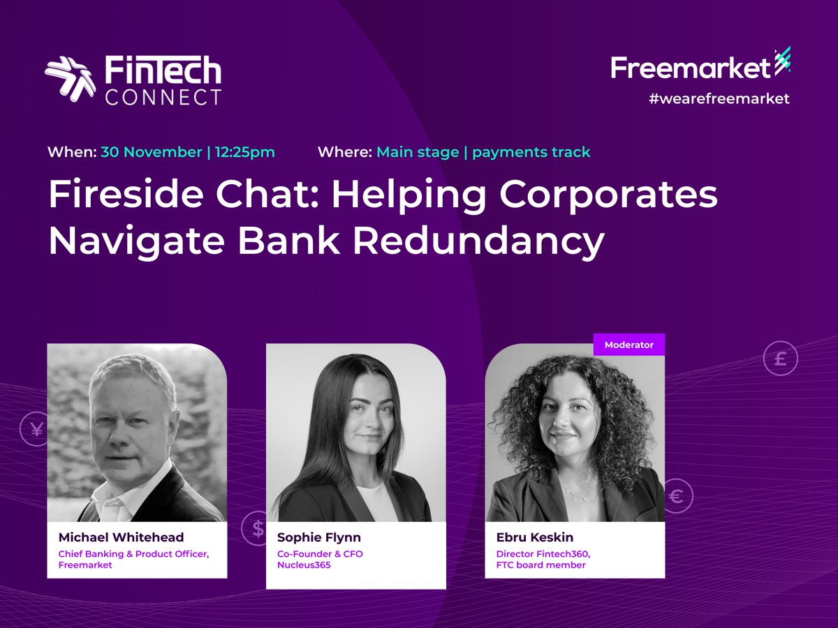 wearefreemarket's tweet photo. Heading to @fintech_connect this week? Don't miss the @wearefreemarket Fireside chat! https://t.co/7HSLKun3lz