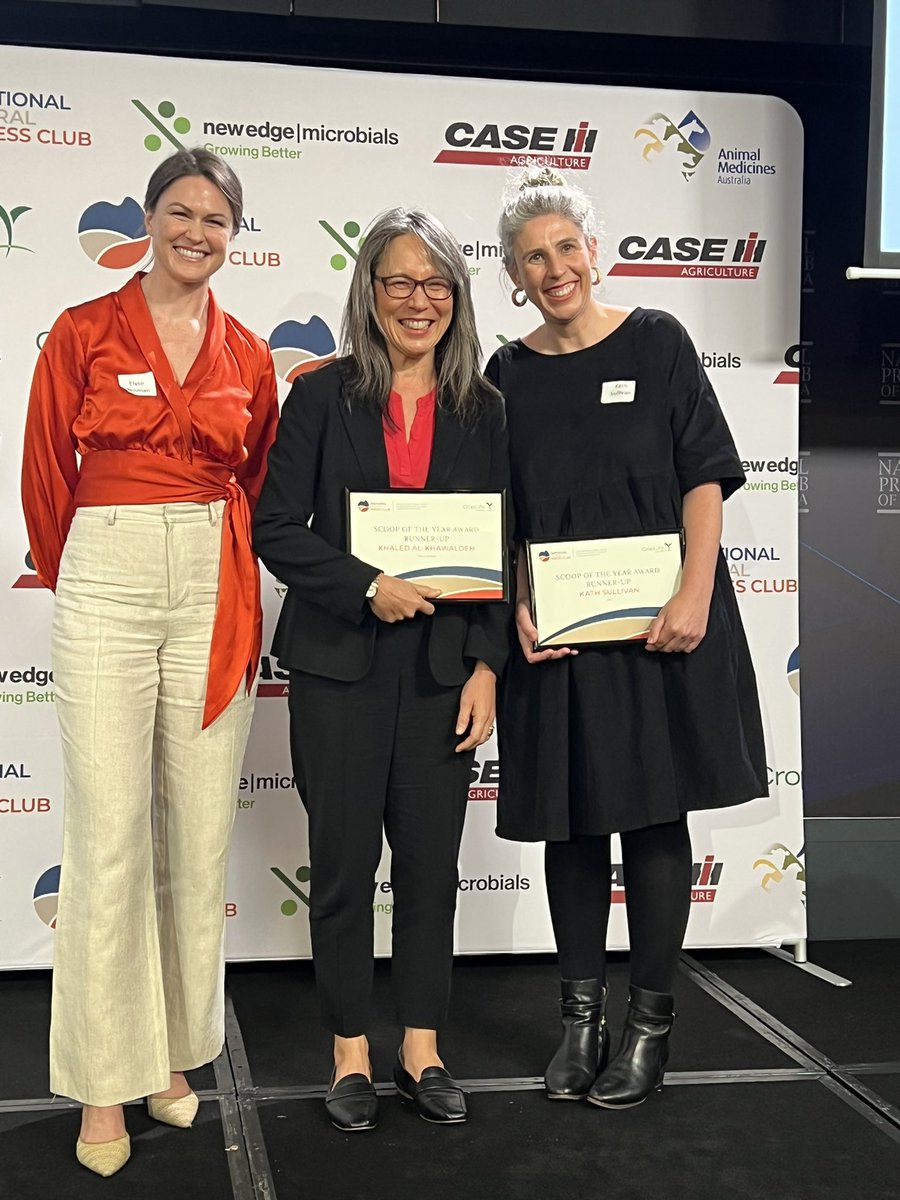 The dual runners up in the <a href="/CropLifeOZ/">CropLife Australia</a> Best Scoop are <a href="/KathSully/">Kath Sullivan</a> &amp; <a href="/GuardianAus/">Guardian Australia</a> Khaled Al Khawaldeh (accepted by <a href="/gabriellechan/">Gabrielle Chan</a>)