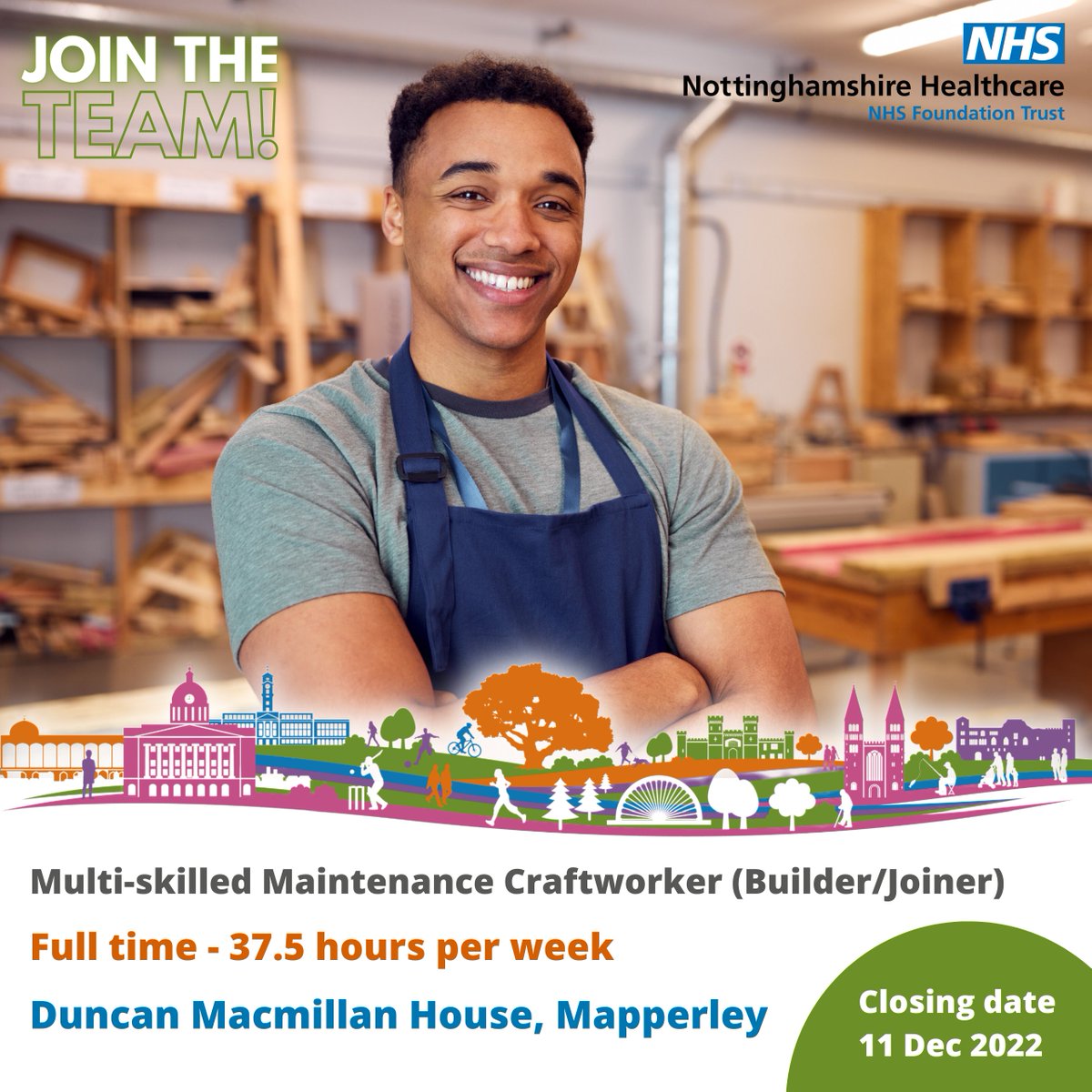 The Trust is expanding its property portfolio as an integrated Health Care provider &amp; as a result, a full-time vacancy has arisen within the Estates Department for a Multi-Skilled Maintenance Craftworker (Builder/Joiner). 

👉Find out more &amp; apply here: bit.ly/3GUqkHP