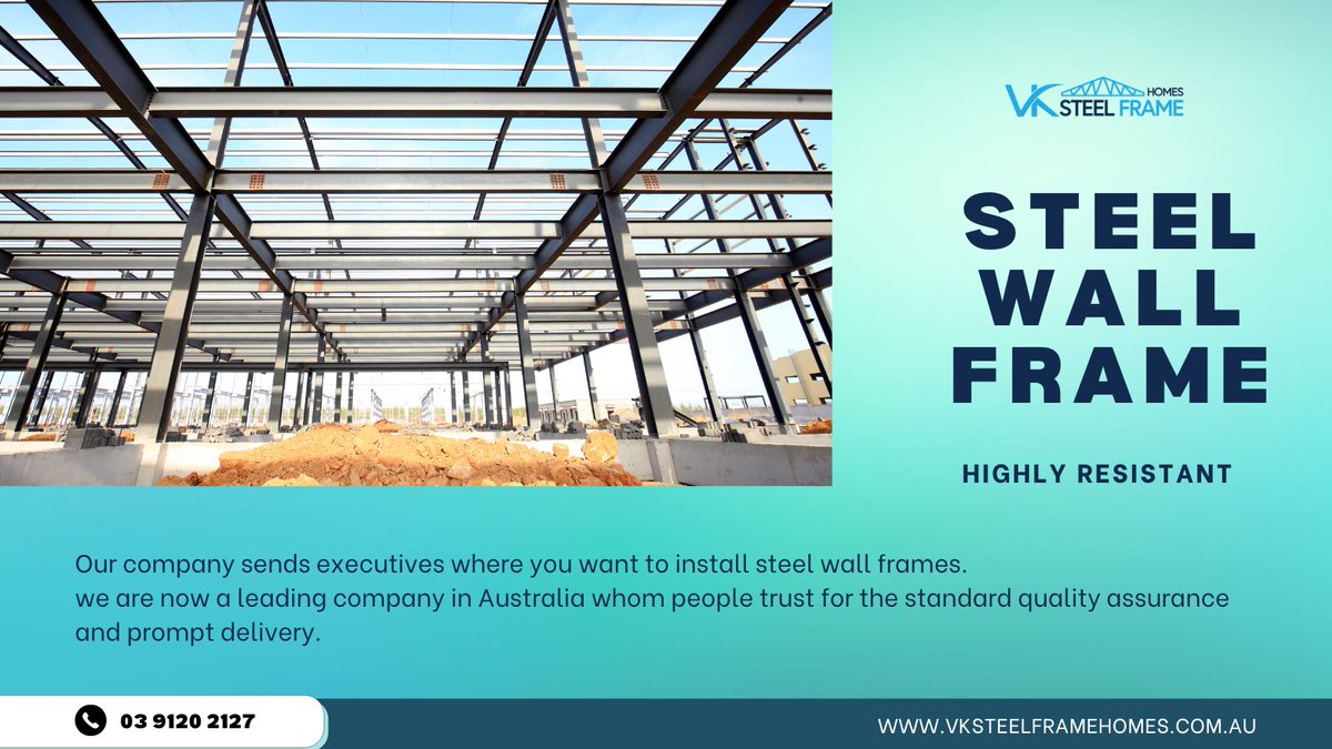 VkSteelFrame's tweet photo. VK Steel Frame Homes is the company for you if you are looking for a steel wall framing solution that is benchmark standard.

https://t.co/RBNlFRt8MD

#steelwallframe #buildwithsteel #steelfames #steelhouseframes #steelframe #highlyresistant #steelframing #vksteelframehomes https://t.co/0y0CX1RmEl
