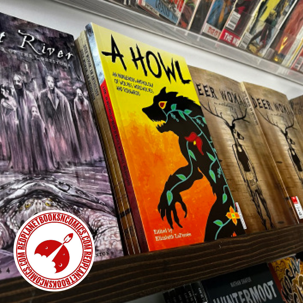 ATCGBooksComics's tweet photo. If you’re wanting a copy of “A Howl: An Indigenous Anthology of Wolves, Werewolves, and Rougarou,” don’t delay. It is going fast. Same w/ SWAG! T-shirts, plush werewolves and more! 🔗 https://t.co/oZdnBnA2kF!
#AHowl #Werewolves #Roguerou #NativeRealities #NativeCreatives https://t.co/hkMxL0gxCg