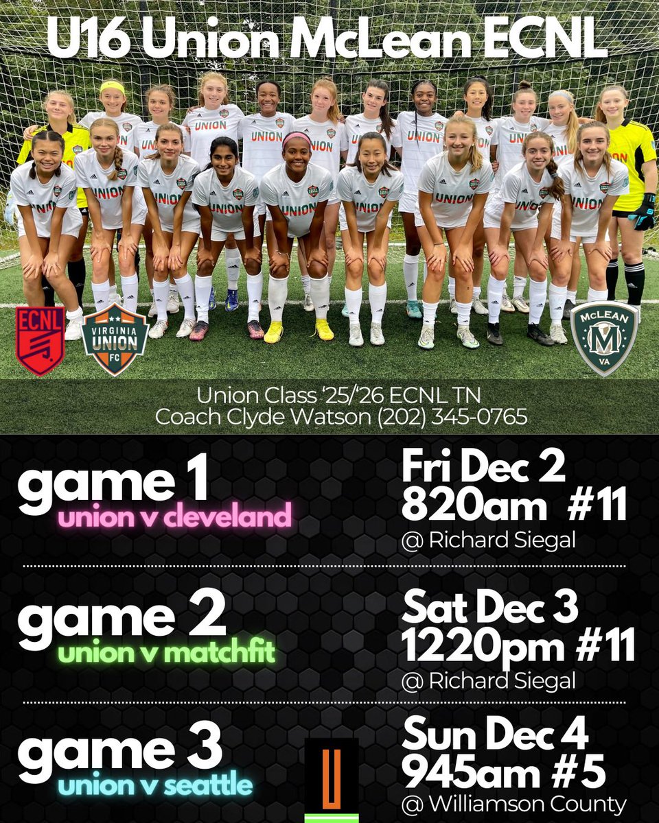 Union 07 ECNL (McLean) (@ecnl07) on Twitter photo Ready for ECNL Tennessee <a href="/ECNLgirls/">ECNL Girls</a> @VaUnionFC <a href="/mcleansoccer/">McLean Youth Soccer</a> Lets go!
<a href="/TopDrawerSoccer/">TopDrawerSoccer</a> <a href="/ImYouthSoccer/">ECNL/GA/Recruiting/College Soccer</a> <a href="/ImCollegeSoccer/">College Soccer Truth โข</a> Ready for ECNL Tennessee <a href="/ECNLgirls/">ECNL Girls</a> @VaUnionFC <a href="/mcleansoccer/">McLean Youth Soccer</a> Lets go!
<a href="/TopDrawerSoccer/">TopDrawerSoccer</a> <a href="/ImYouthSoccer/">ECNL/GA/Recruiting/College Soccer</a> <a href="/ImCollegeSoccer/">College Soccer Truth โข</a>