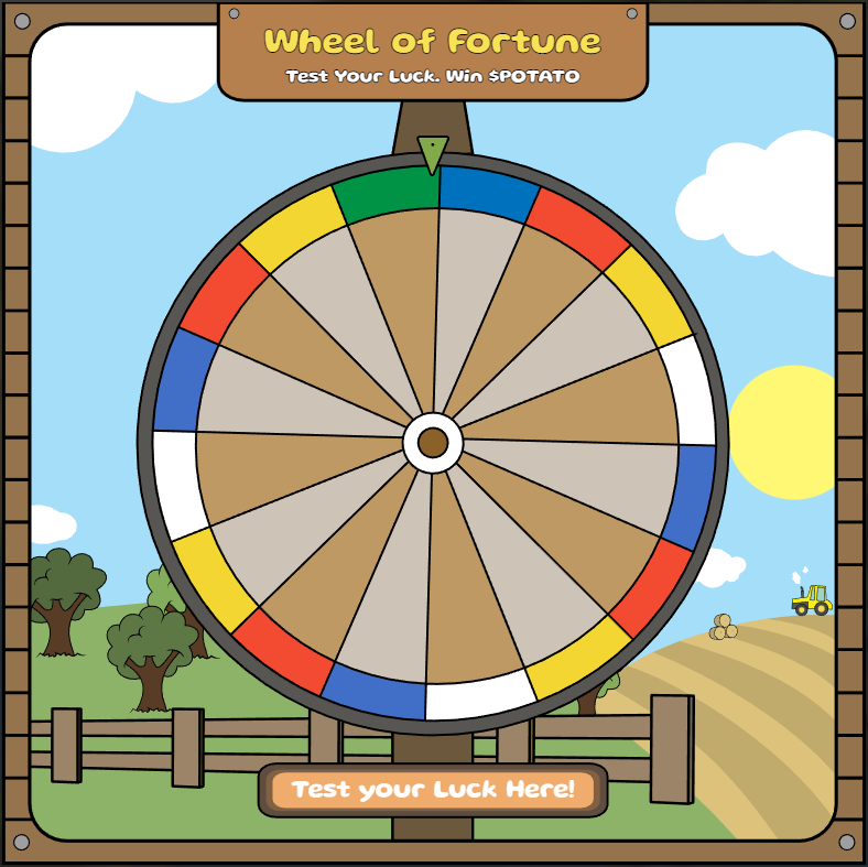 0x_BonesQt's tweet photo. Another way of earning more $POTATO in Honest Farmer Club
https://t.co/Cx5mOYY3W9
an onchain Wheel of Fortune where you can 2x, 4x, 10x or even 50x your $potato
#howdygames #megarelease #HFC #gamefi #polygon https://t.co/ztcJ3fRin8