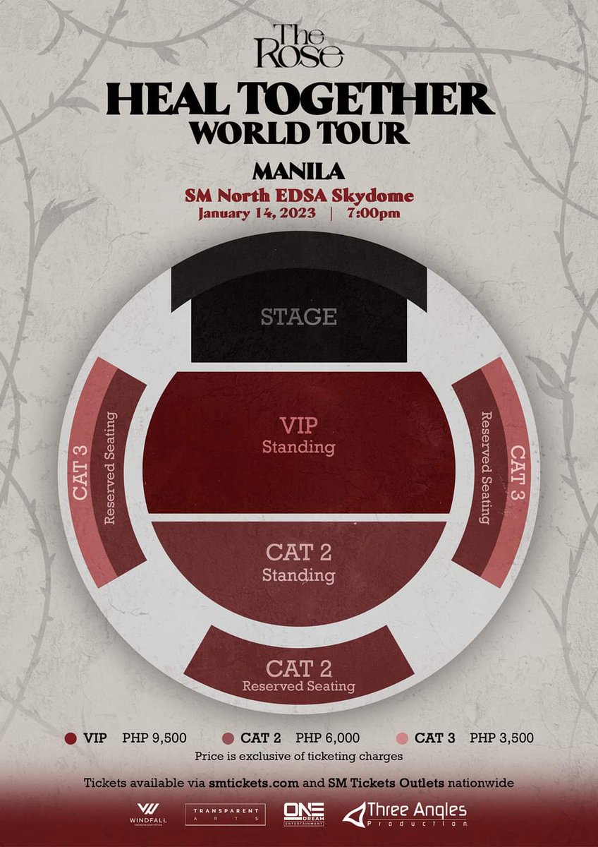 philconcerts's tweet photo. Ticket price for The Rose in Manila starts at P3500 and will be available on Dec. 4 via SM Tickets. 

@Threeanglespro https://t.co/LwQxMSluKm