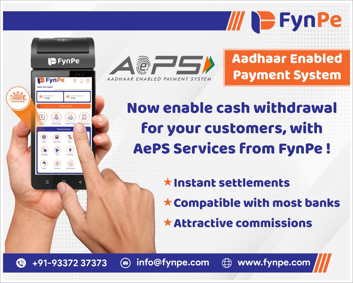 fynpe_payments's tweet photo. Basic banking facilities like cash withdrawal and balance enquiry are now at your fingertips with the AePS Services from FynPe!
Call us at 9015079079 to know more!
#aeps #online #onlinepayment #payments #paymentdigital #digitalpayment #fynpe #fintech https://t.co/FLUM5fAZ0K