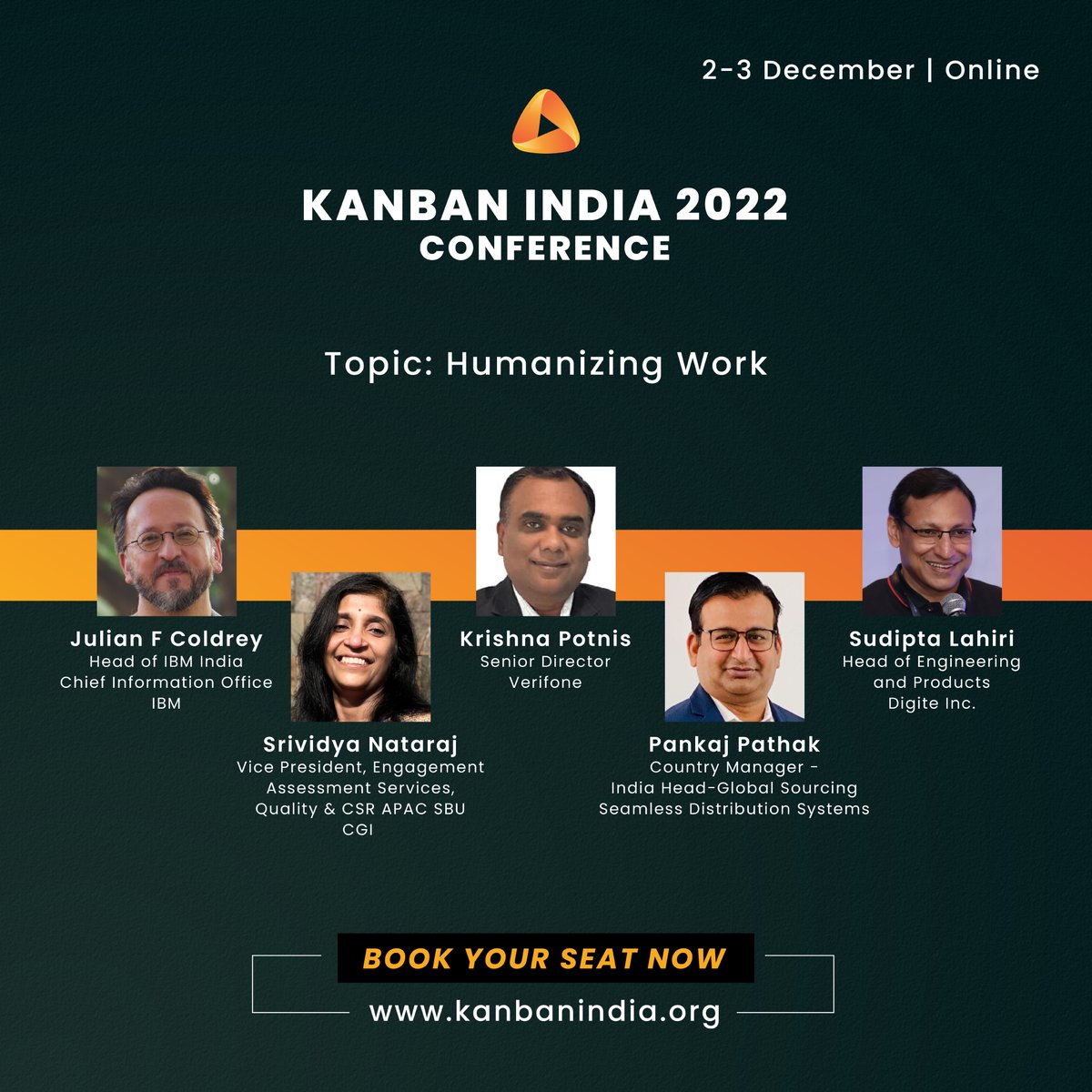 KanbanIndia's tweet photo. #KanbanIndia 2022 organises an interesting panel discussion 'Humanizing Work' exploring insights to create effective workplace, make it more fit for humans and help people thrive at work.
register at https://t.co/UiOFclWRto

#kanban #kin2022 #humanizingwork #human #fitforhuman https://t.co/0TZNWtudTm