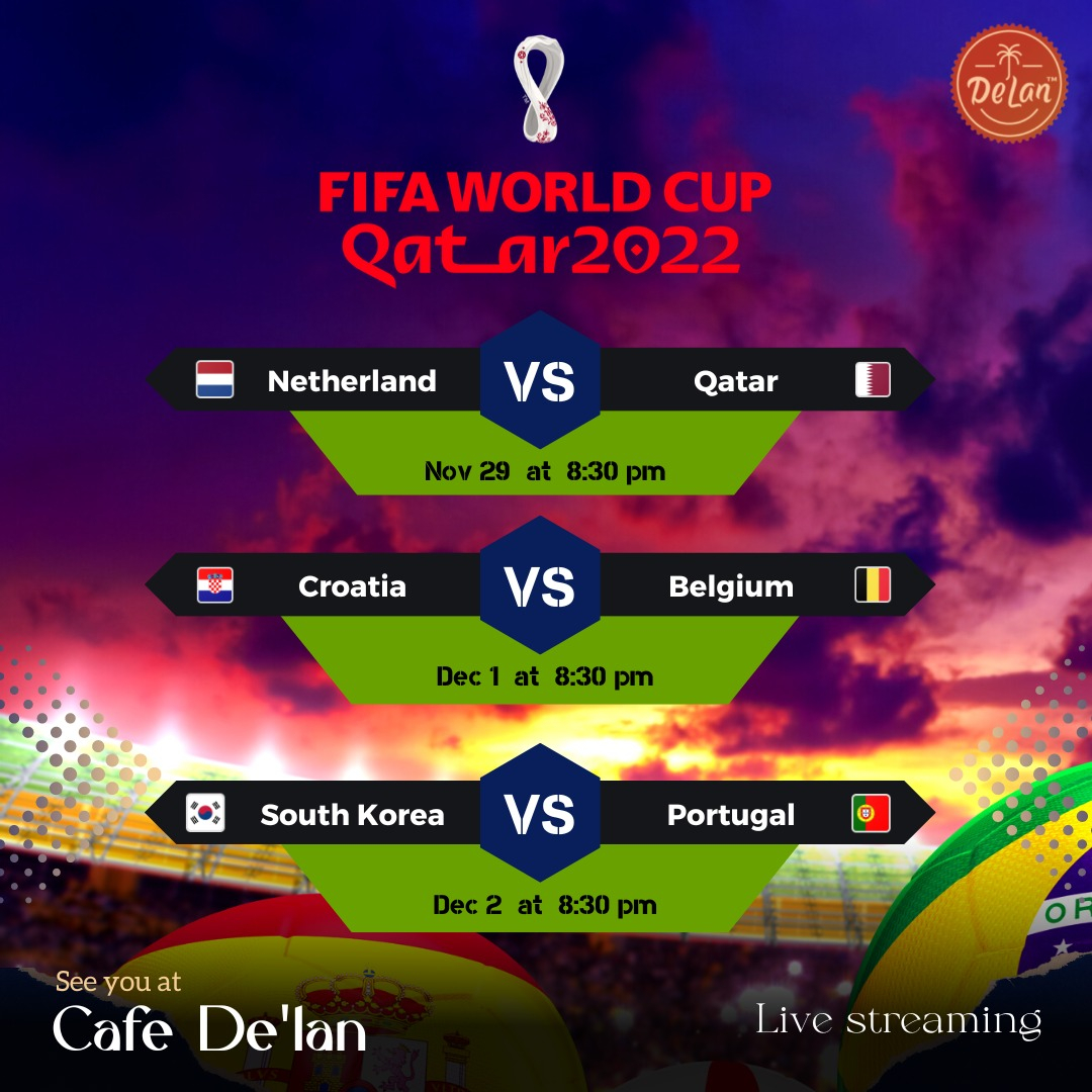 Cafedelan's tweet photo. Live screening of FIFA World World Cup football matches !

See you at De'lan 

Location: Cafe De'lan, Sector 104, Noida 

#FIFAlivestreaming #FIFAQatar2022 #rooftop #rooftopcafe #cafedelan #letsdelan https://t.co/WE3utWATve