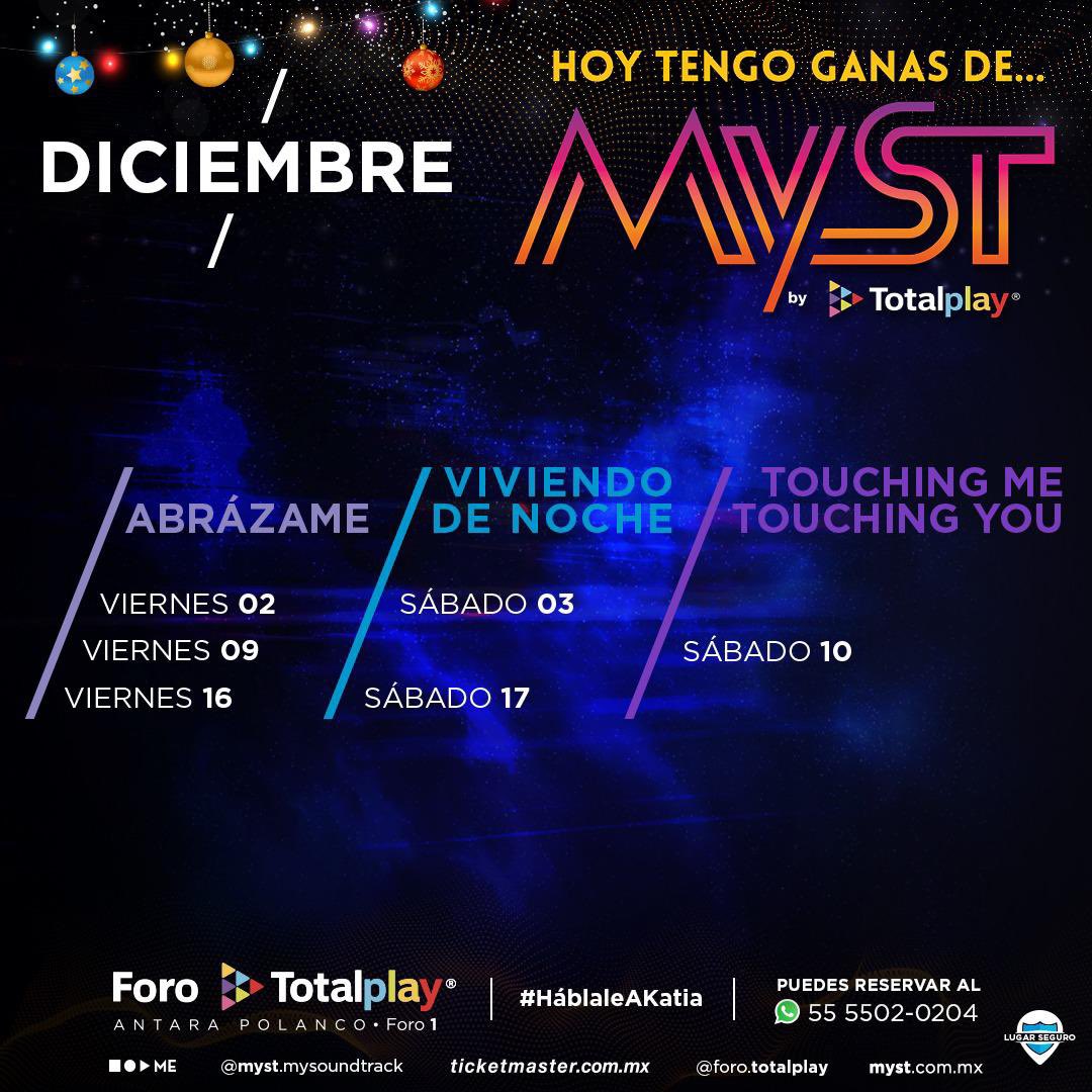DICIEMBRE “ MYST @myst.mysoundtrack los más espectaculares Shows de México 🇲🇽 en sus noches inolvidables RESERVA TUS MESAS YA !! <a href="/foro/">j💙hn</a>.totalplay <a href="/antara_mx/">antara</a> Polanco CDMX