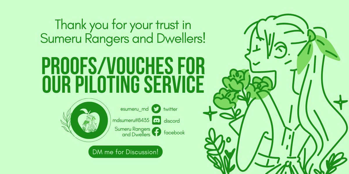 TSErudites's tweet photo. 🌿Good news, our beloved potential customers~! We can finally post our proofs/vouches for our piloting services!

🌿Many thanks to those who made this happen!

#genshinpiloting #genshinpilot #genshinimpact #rndsumeru #rndsumeruproof https://t.co/e1I03I30bq