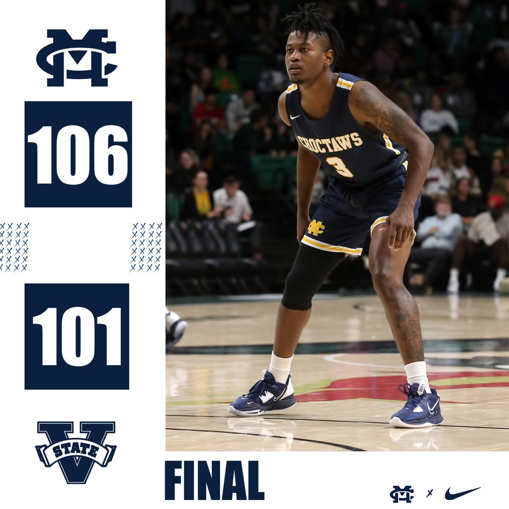 Choctaws win double overtime thriller by final of 106-101 against Valdosta State!