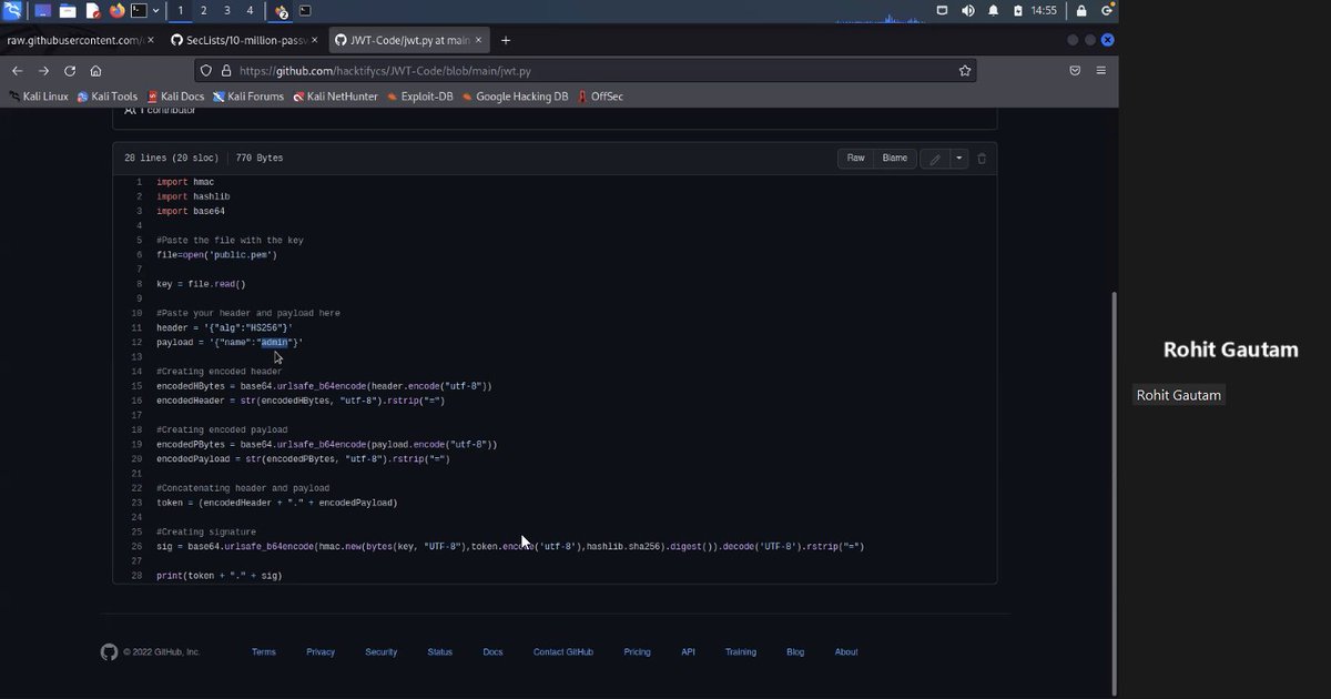 SecurzyHQ's tweet photo. What a well-demonstrated webinar on Hacking JWT for Bug Bounties by @HackerGautam! For more such cybersecurity #webinars and #BootCamp join https://t.co/48urzQyL7J for free! #infosec #Pentesting #cybersecurity #application #security #ethicalhacking #bugbountytips #Securzy https://t.co/ogYKN9B81z